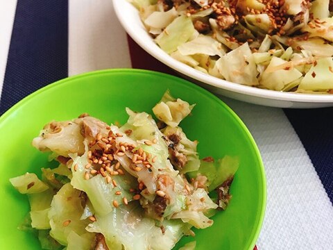 温サラダ*いわし味付け缶*キャベツ